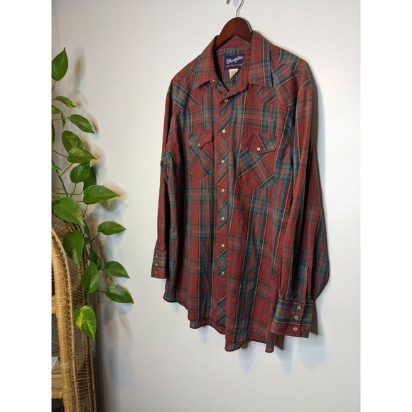 Vintage Wrangler Aztec Indian Geometric Long Sleeve Western X-Long Tail XL - Picture 1 of 7